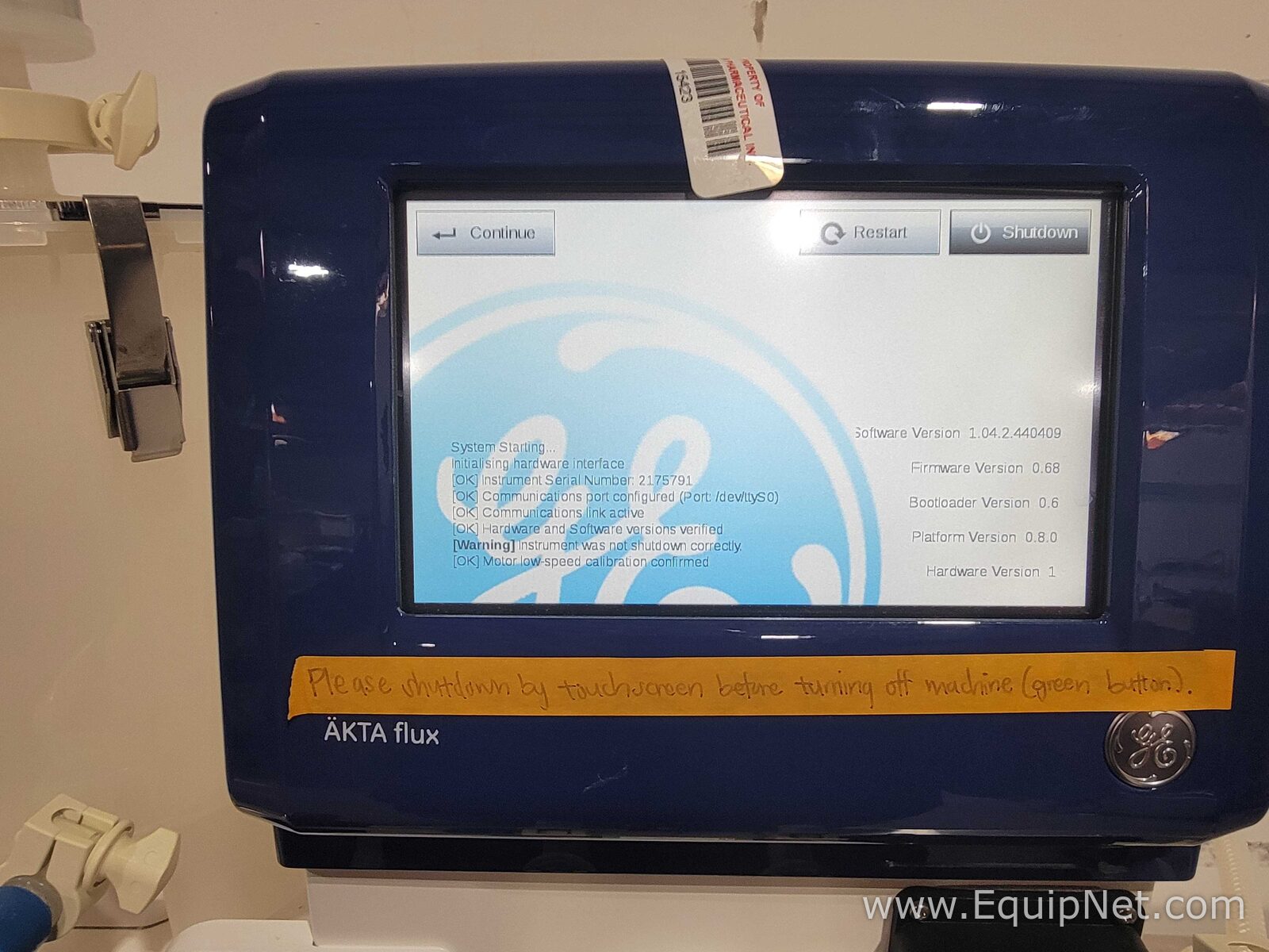 GE AKTA Flux 6 Tangential Flow Filtration System