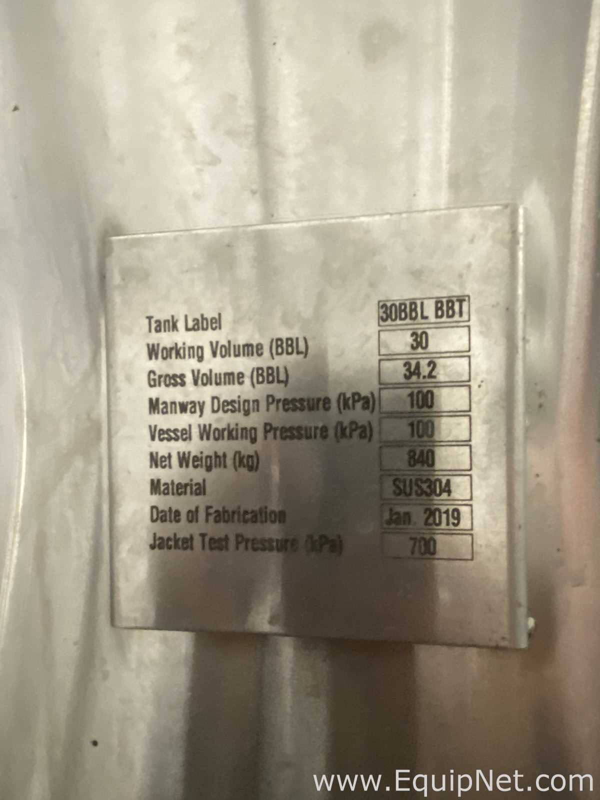 30BBL Brite Beer Tank