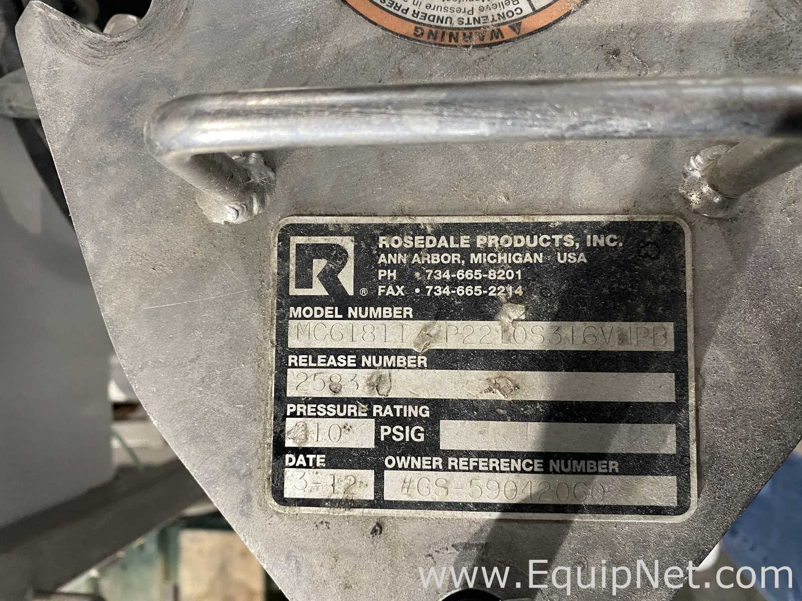 Rosedale Products Model 6 Filter Housing with integrated Pump