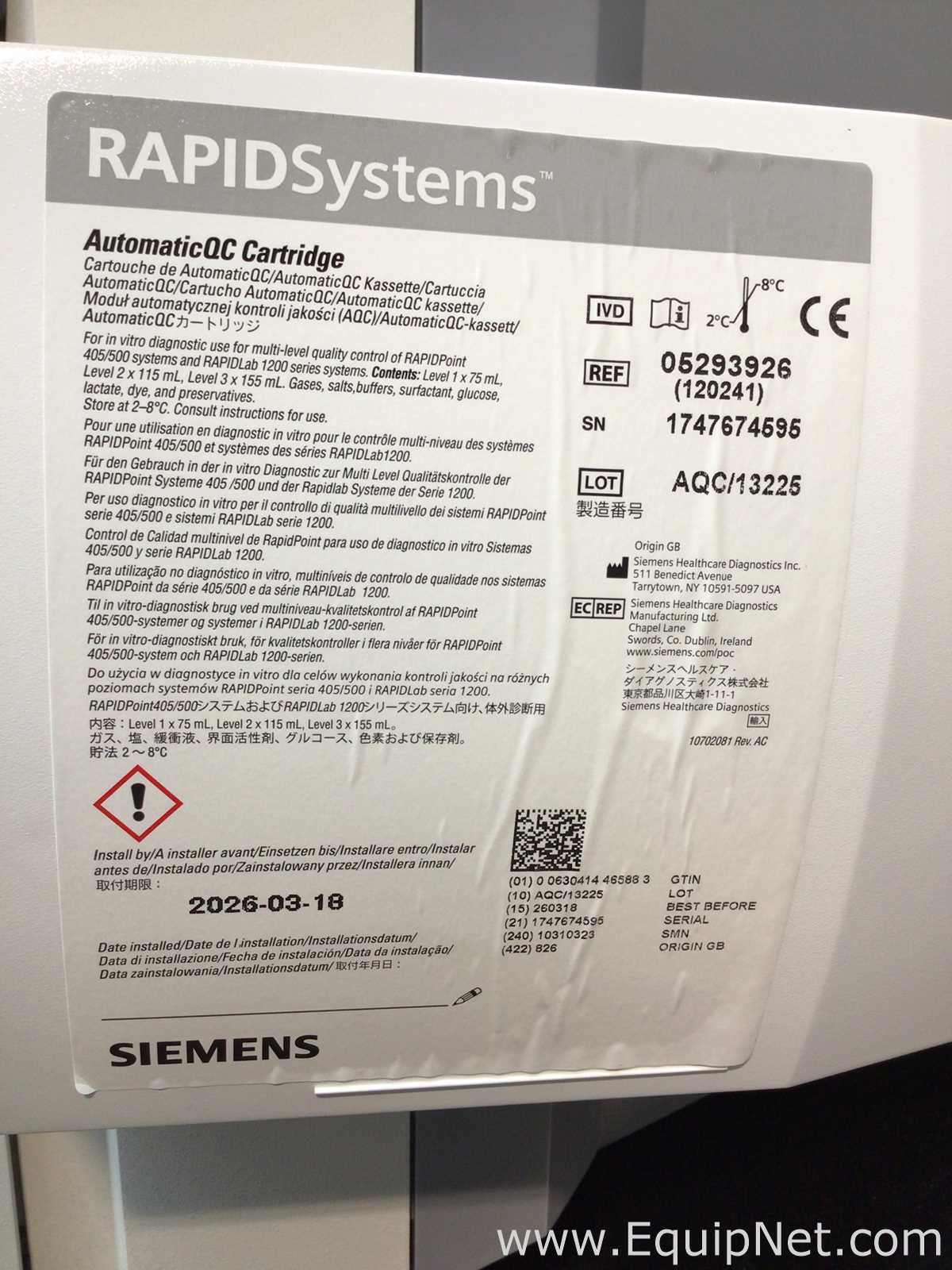 Analizador Siemens RapidPoint 500