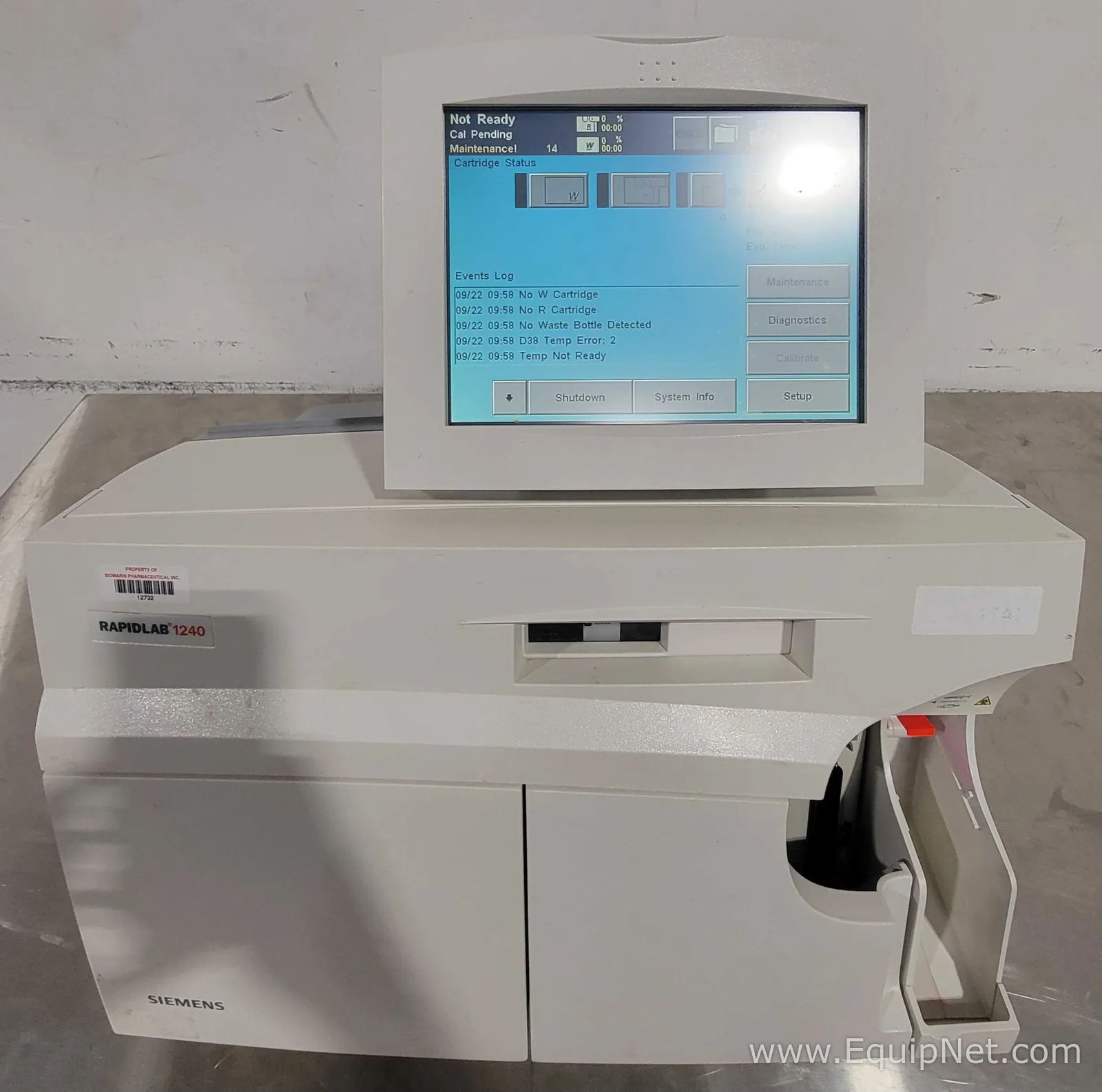Siemens RAPIDLAB 1240 Blood Gas Analyzer
