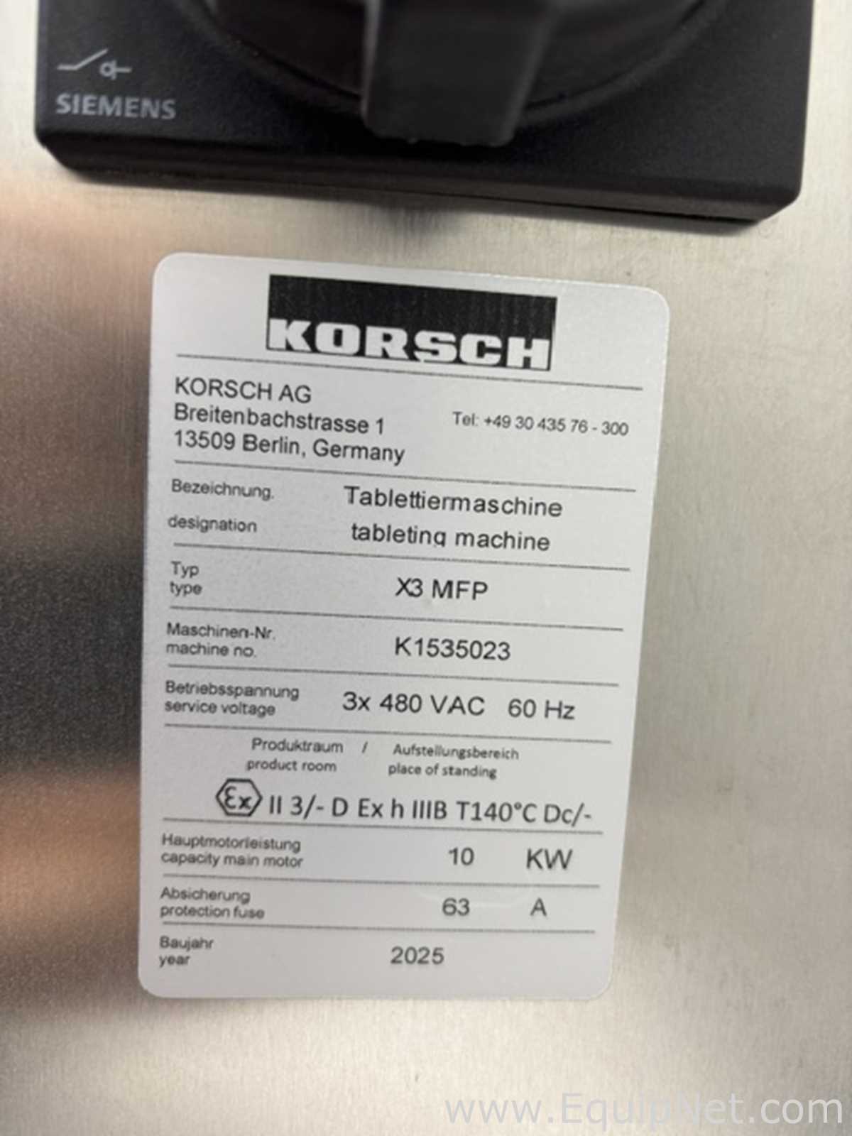 Korsch X3 MFP Tablet Press