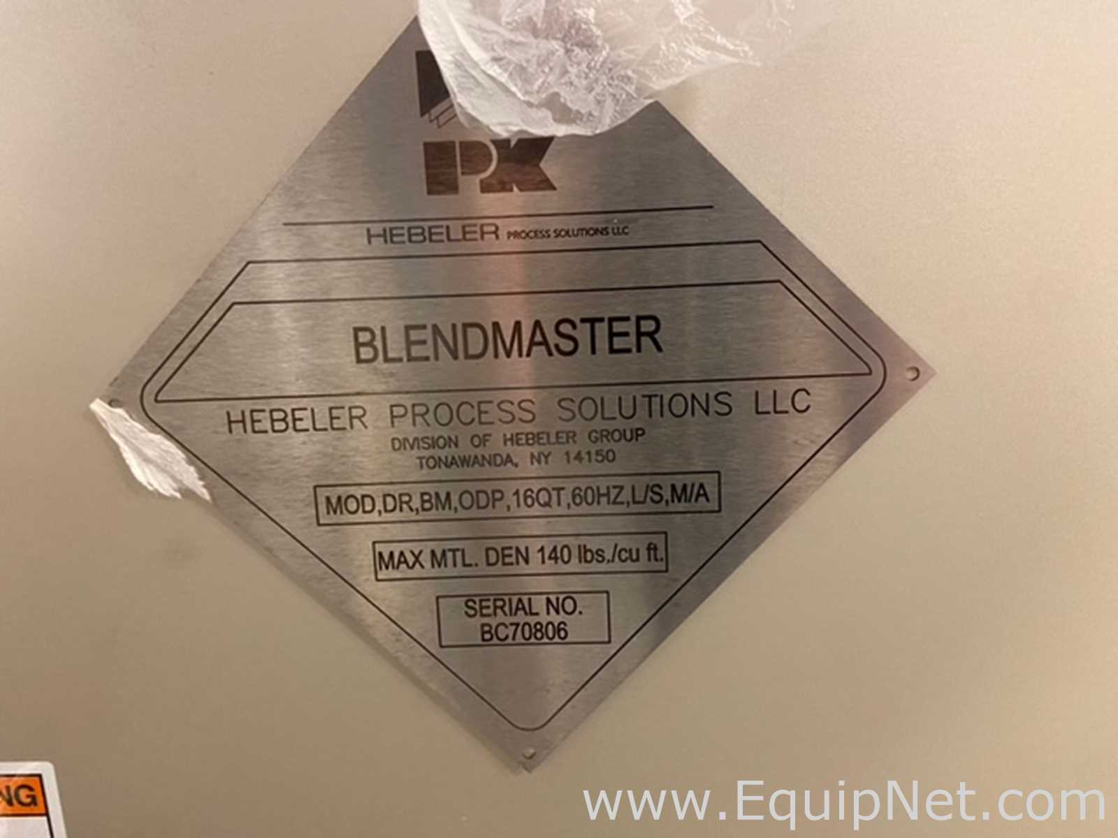 Hebeler Process Solutions Blendmaster 16QT Twin Shell V-Style Mixer Blender