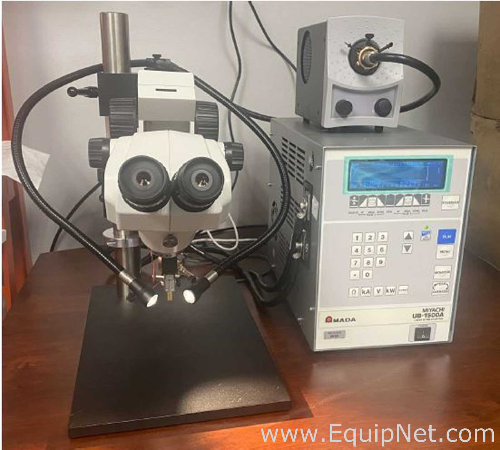 Amada UB-1500A Linear Resistance Welding Power Supply with Parallel-Gap Welding Head and Microscope