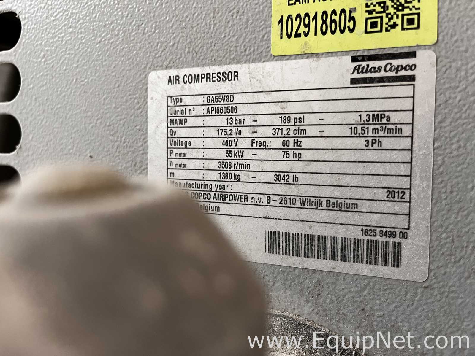 Compressor de Ar Atlas Copco GA55VSD
