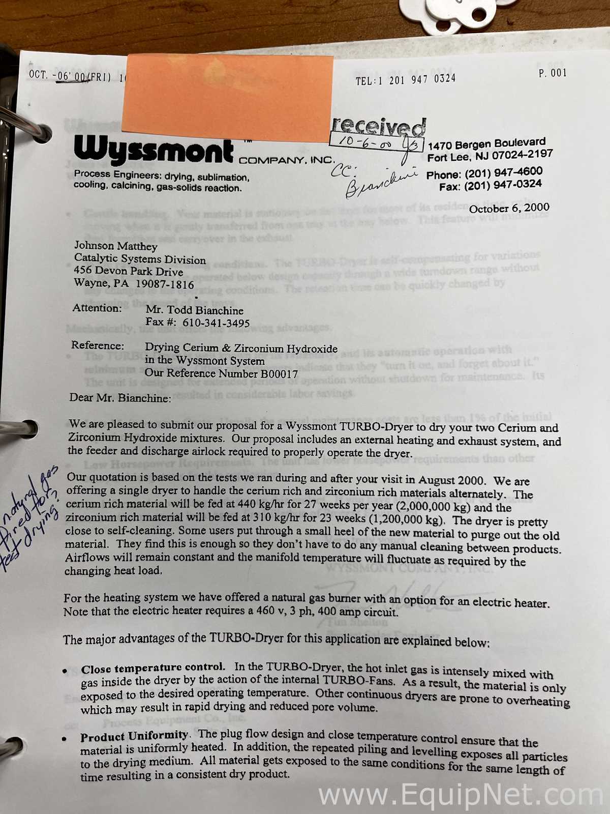 Secador Wyssmont Wyssmont NE-18