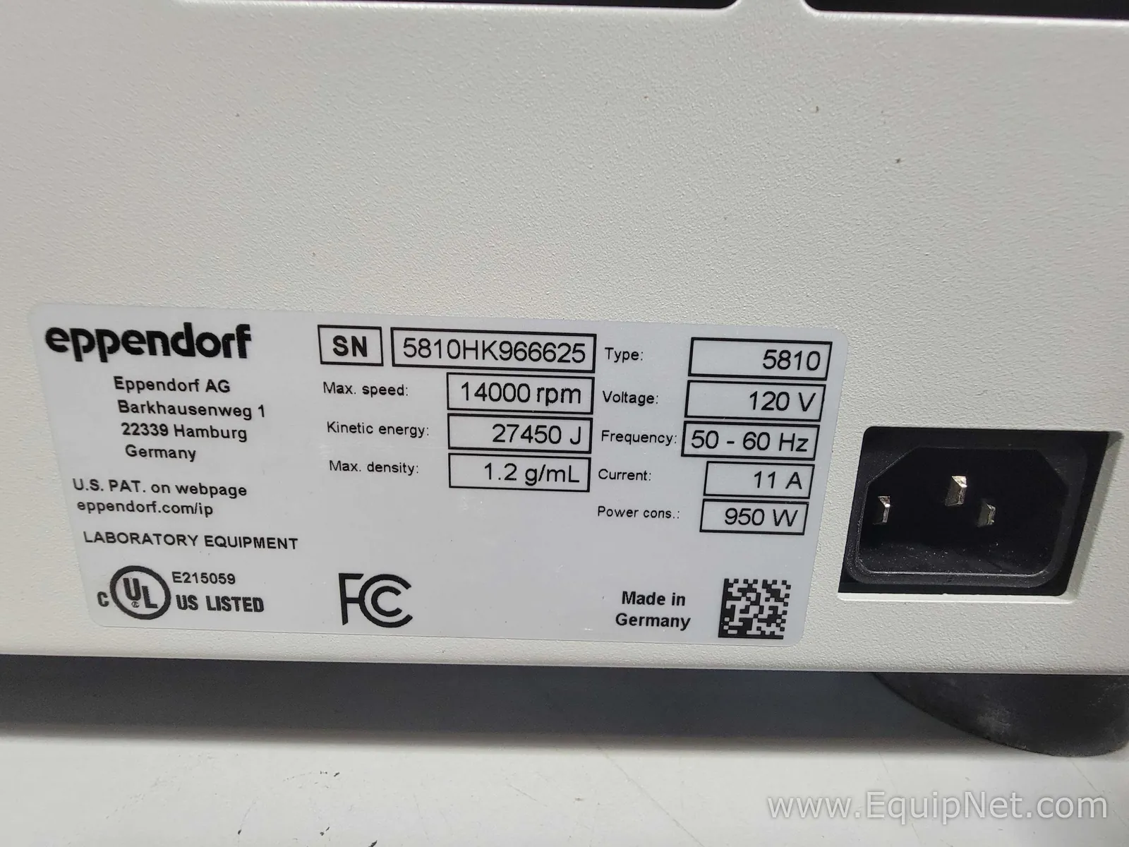 Centrífuga para laboratorio Eppendorf 5810