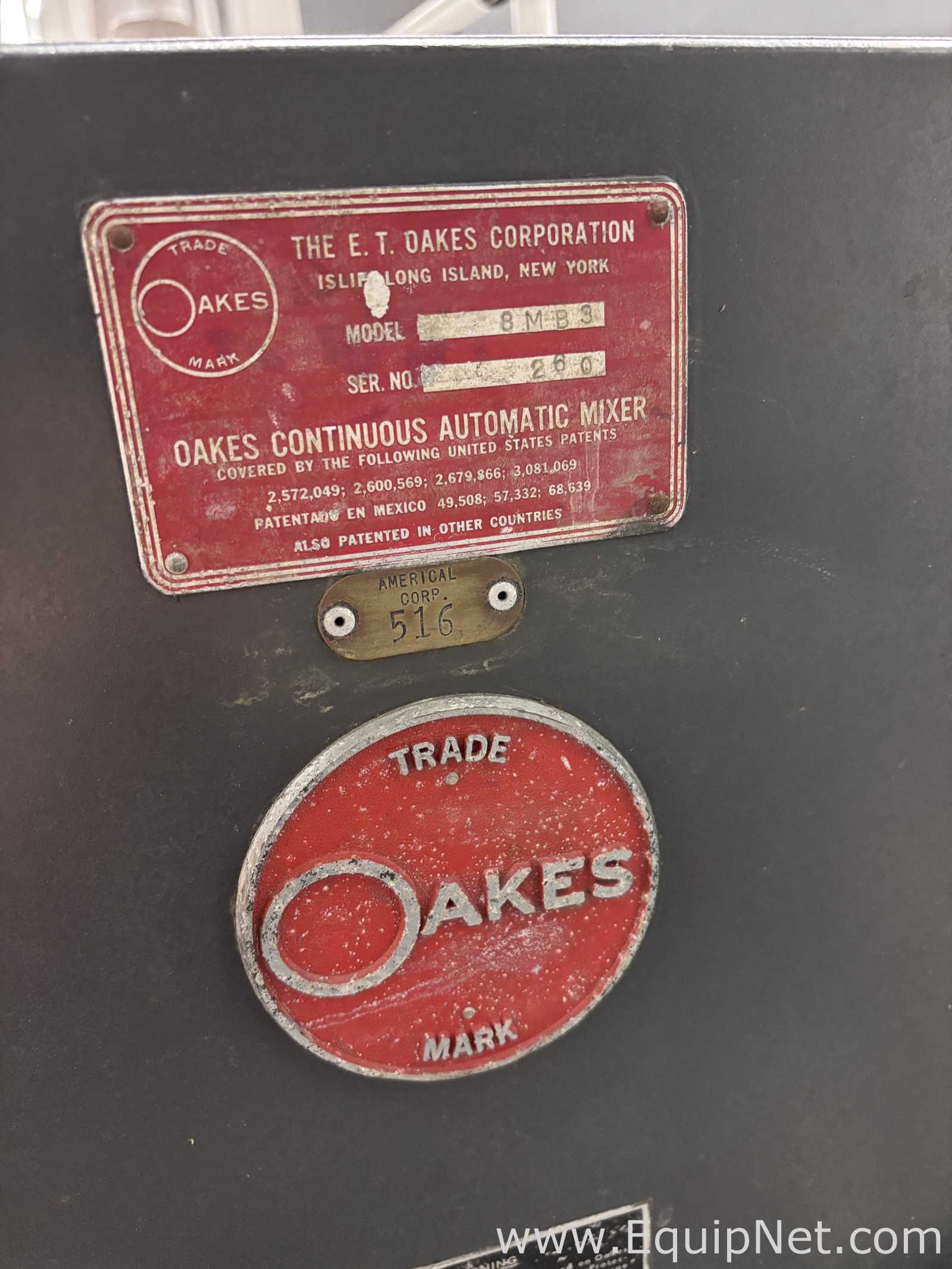 Misturador The E.T. Oakes Corporation 8MB3
