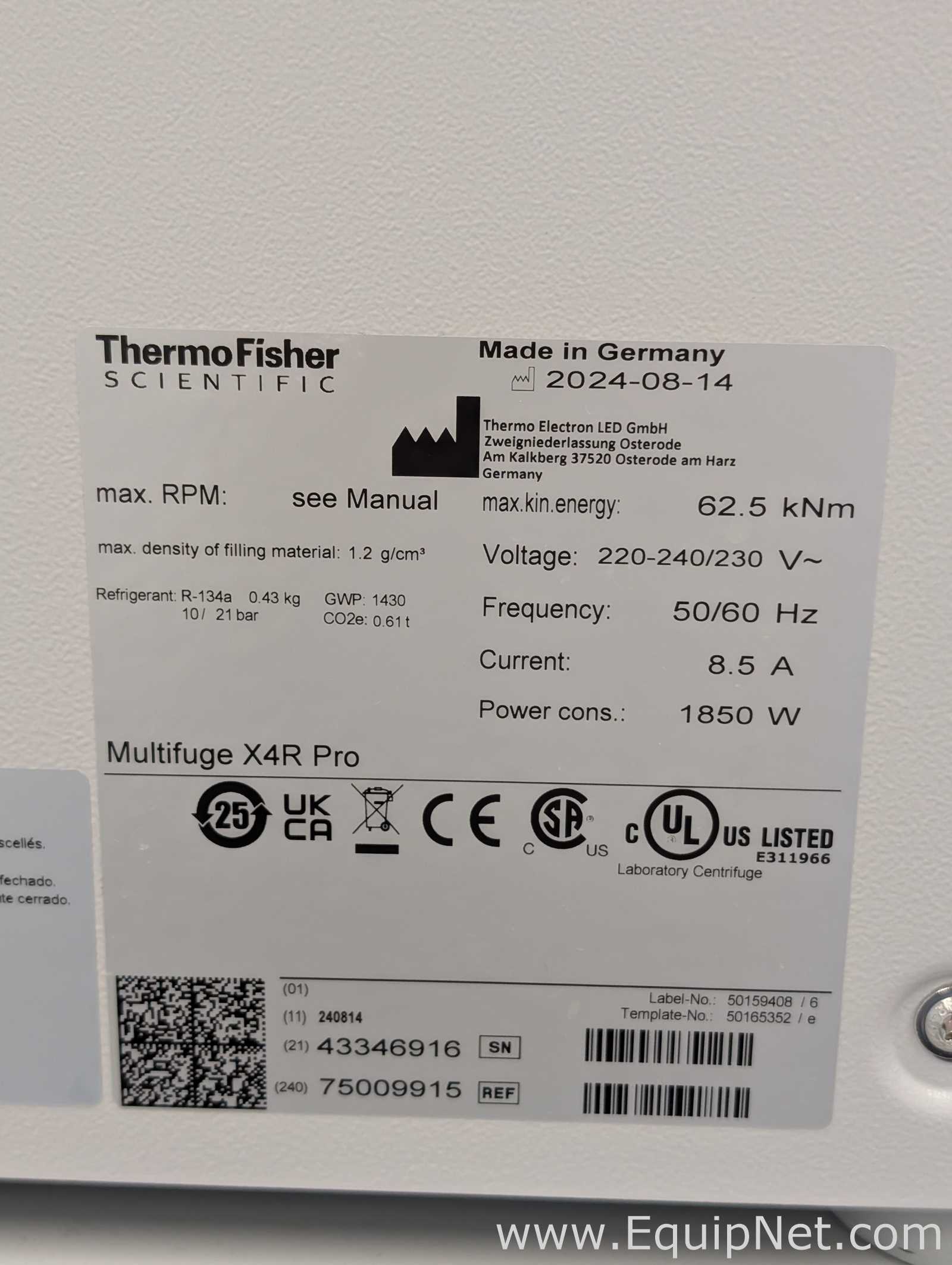 Centrífuga para laboratorio Thermo Fisher Multifuge X4R