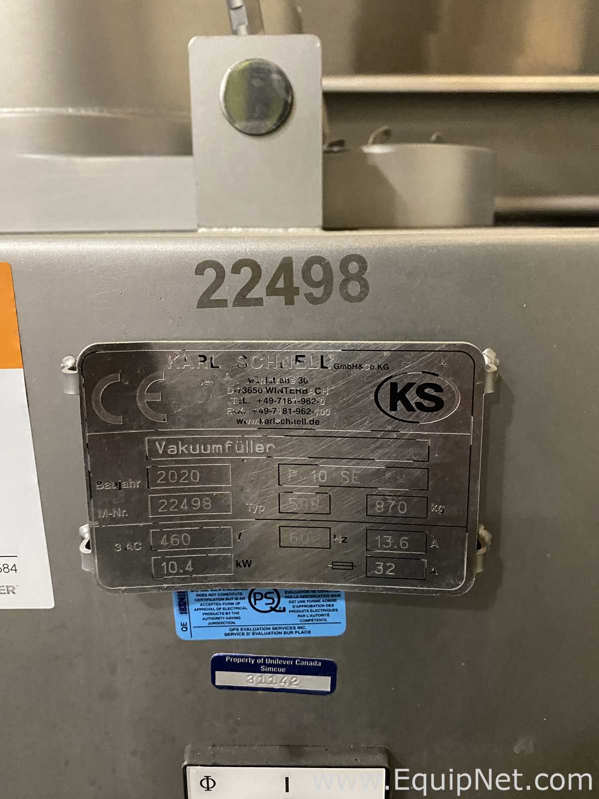 Envasadora Karl Schnell P 10 SE