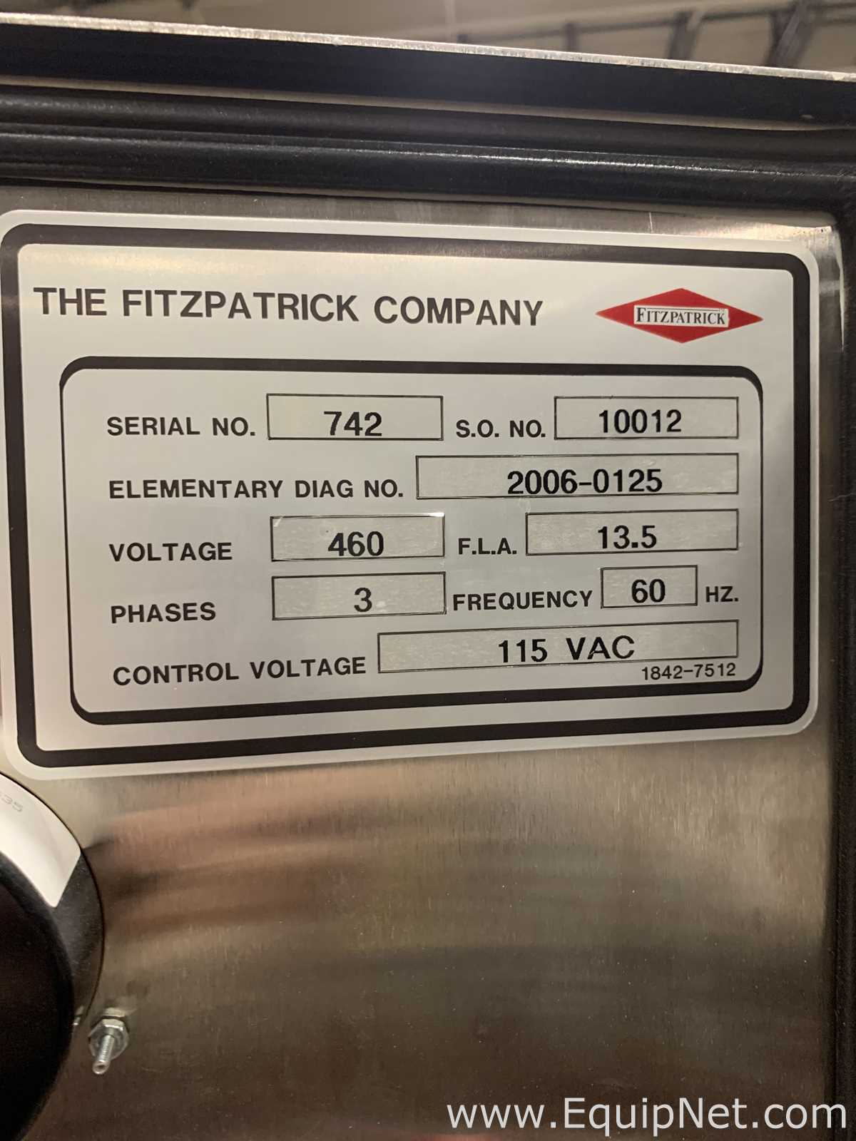Fitzpatrick Guilo River Size Reduction Mill Model 16L X 16D
