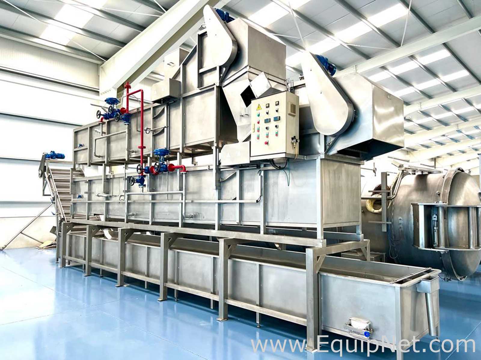 none FAMACO CONTINUOUS IMMERSION PRE-BLANCHER/BLANCHER AND COOLER FOR ARTICHOKE, LENGTH 12.30 M Blan