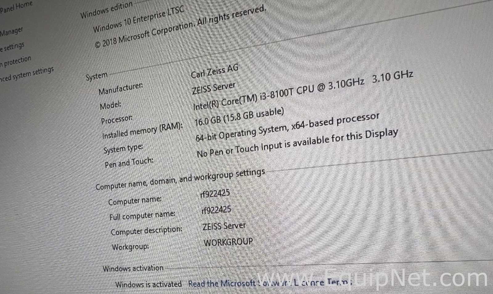Zeiss i.Terminal 2 Centration Stand With Server