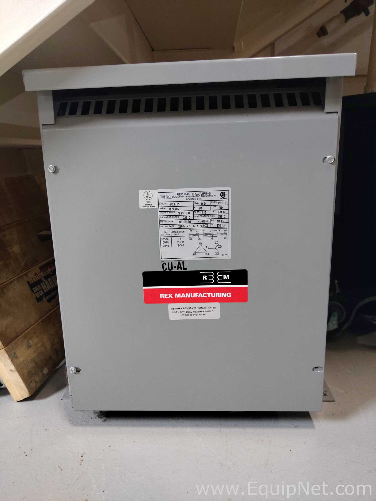 Transformador Rex Manufacturing BC9FS2