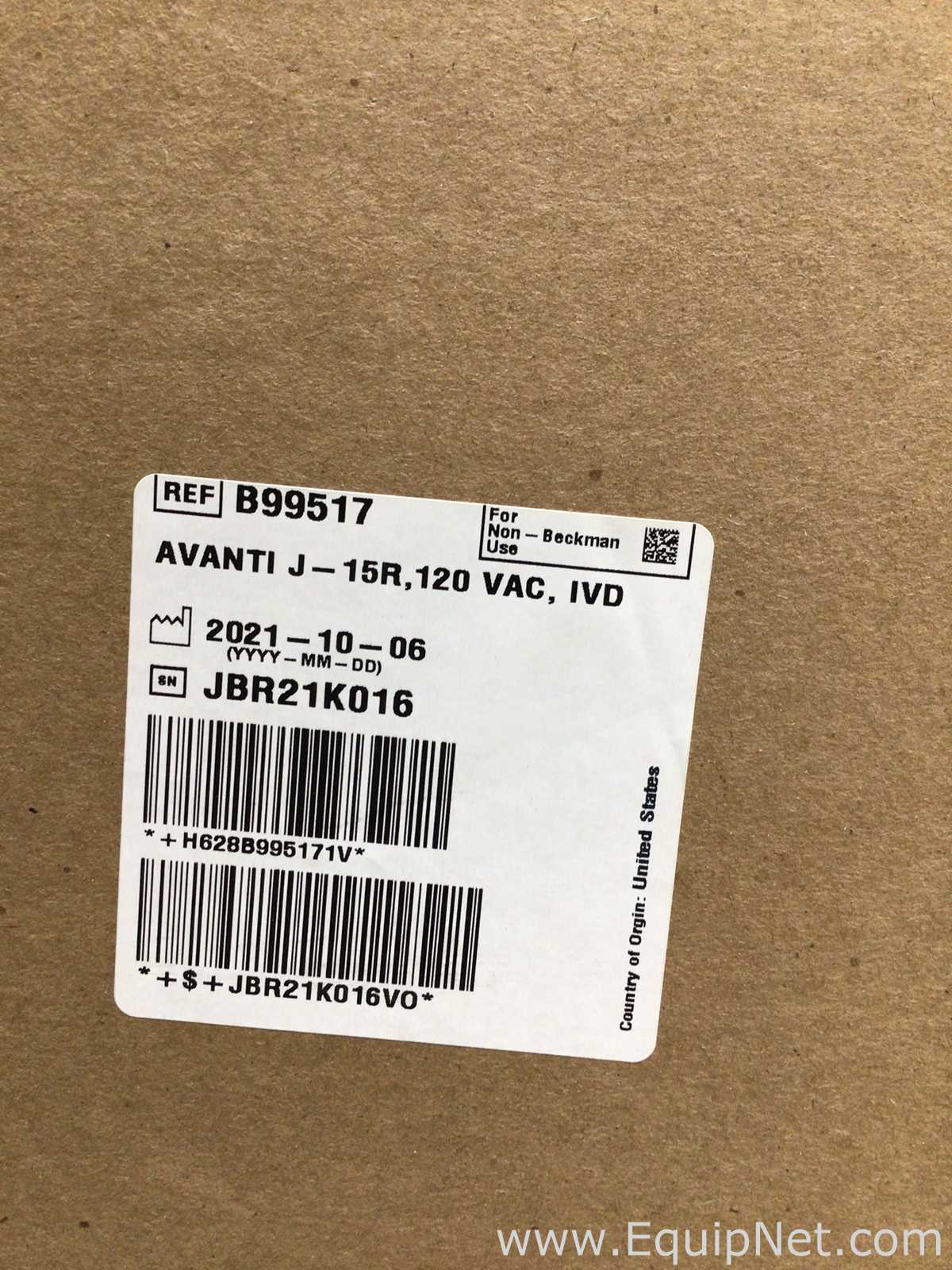 Centrífuga para Laboratórios Beckman Coulter Avanti J-15R. Sem Uso