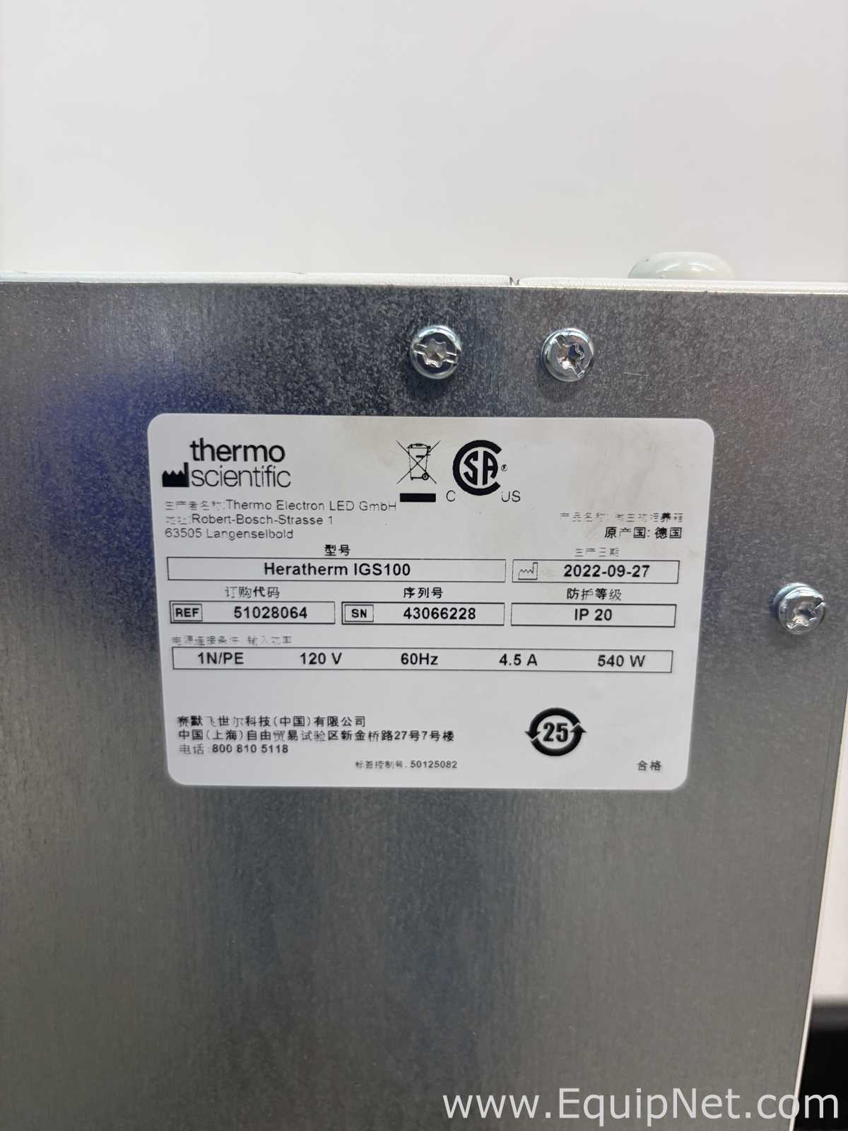Inkubator Thermo Scientific Heratherm IGS100