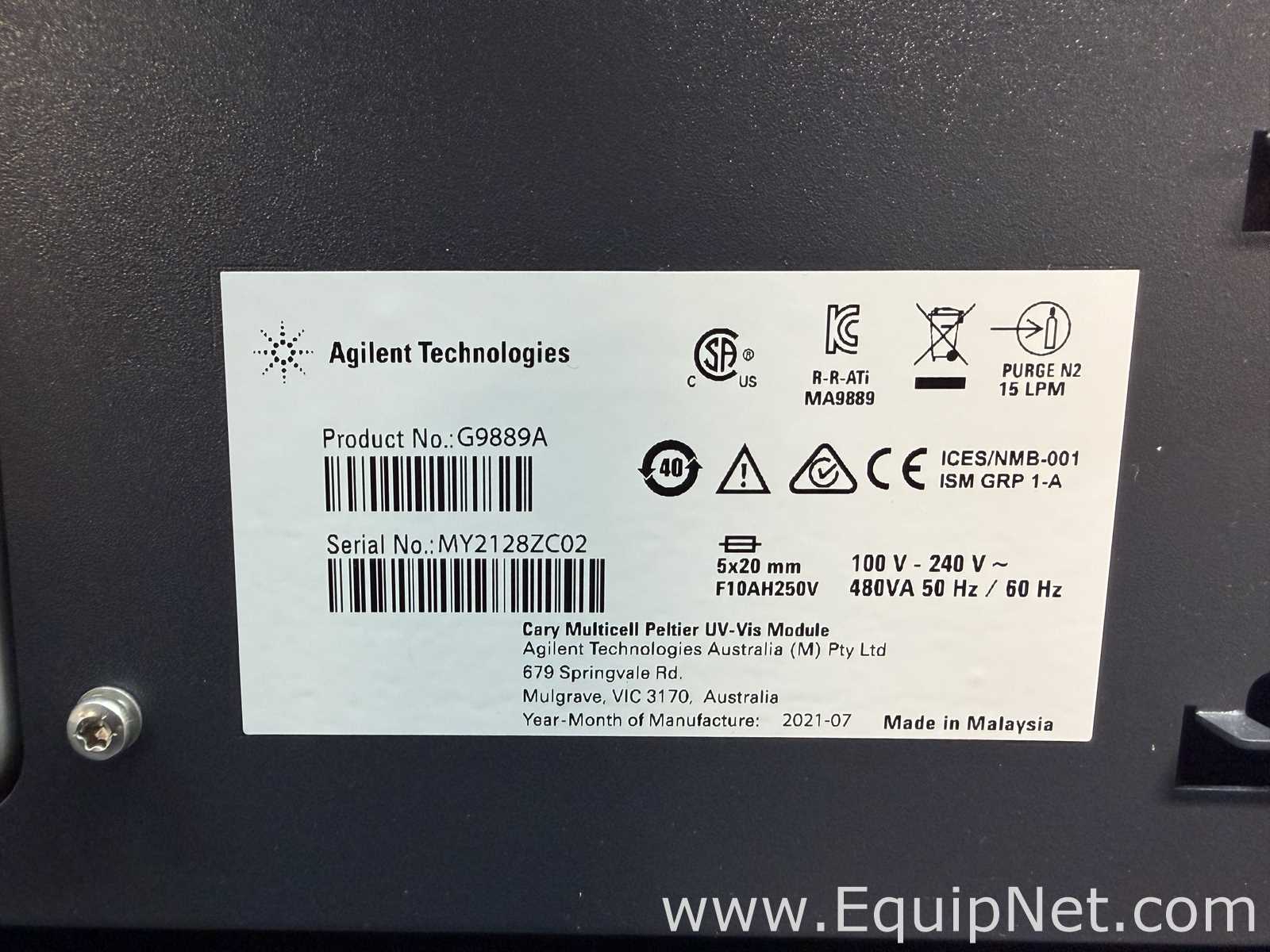 Agilent Technologies Cary UV-Vis Multicell Peltier w/ 3500 UV-Vis Spectrophotometer