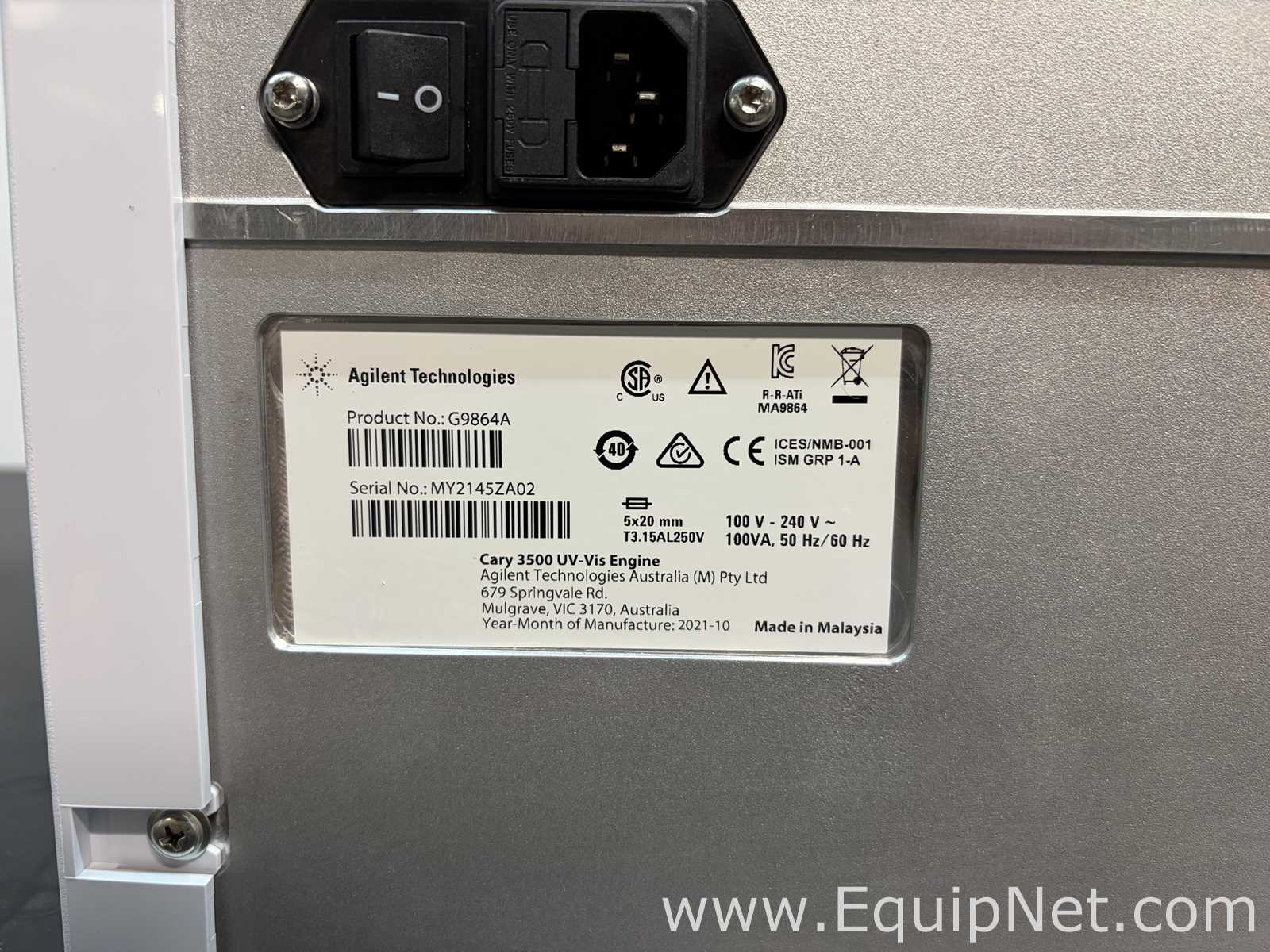 Agilent Technologies Cary UV-Vis Multicell Peltier w/ 3500 UV-Vis Spectrophotometer