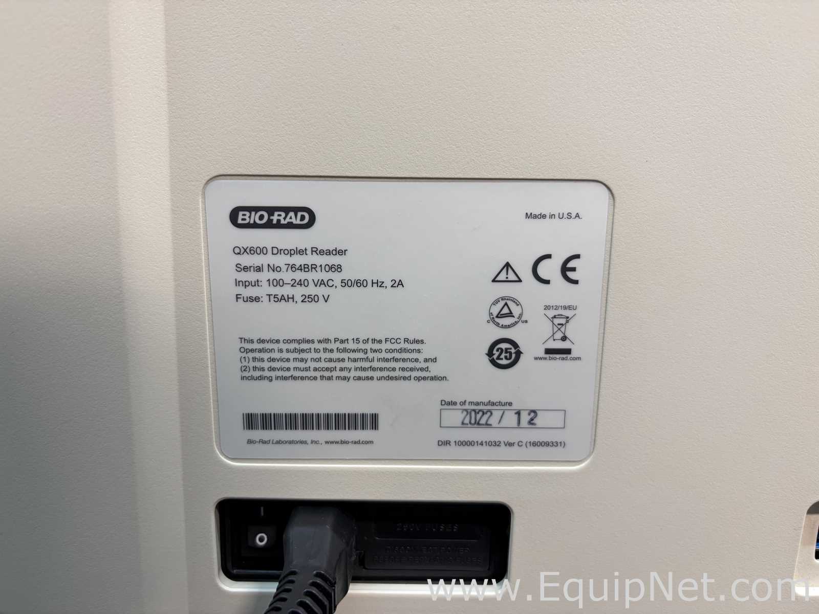 PCR y Termociclador Bio-Rad QX600 Droplet Reader