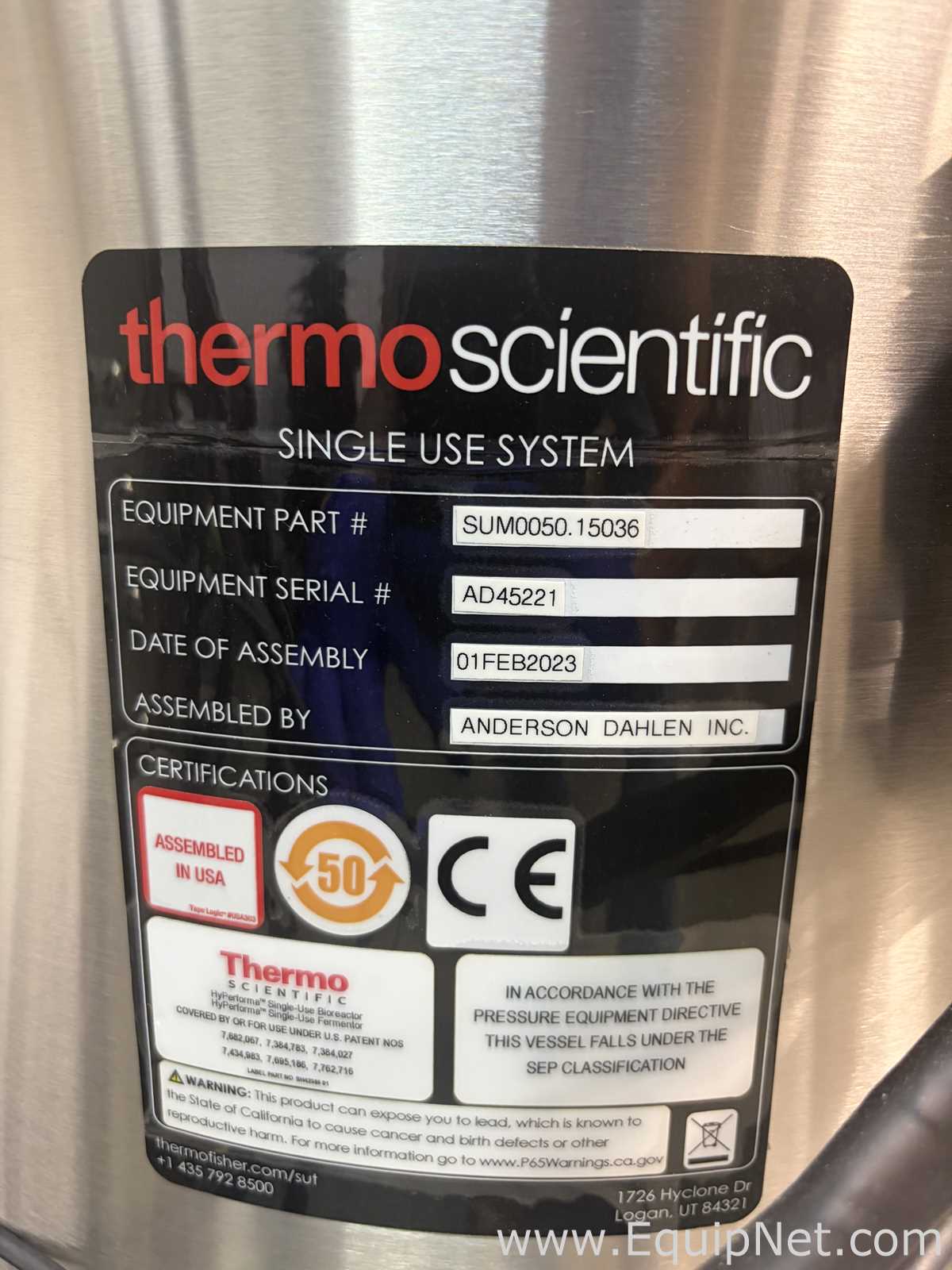 Mischer Thermo Scientific HyPerforma Single Use Mixer