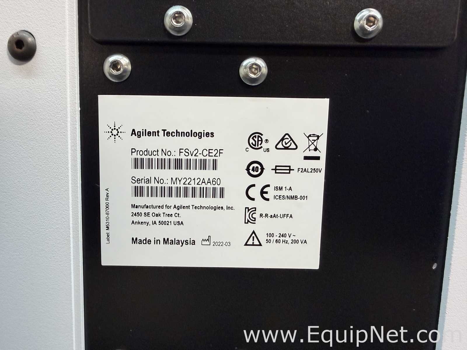 Analysegerät Agilent Technologies FSv2-CE2F