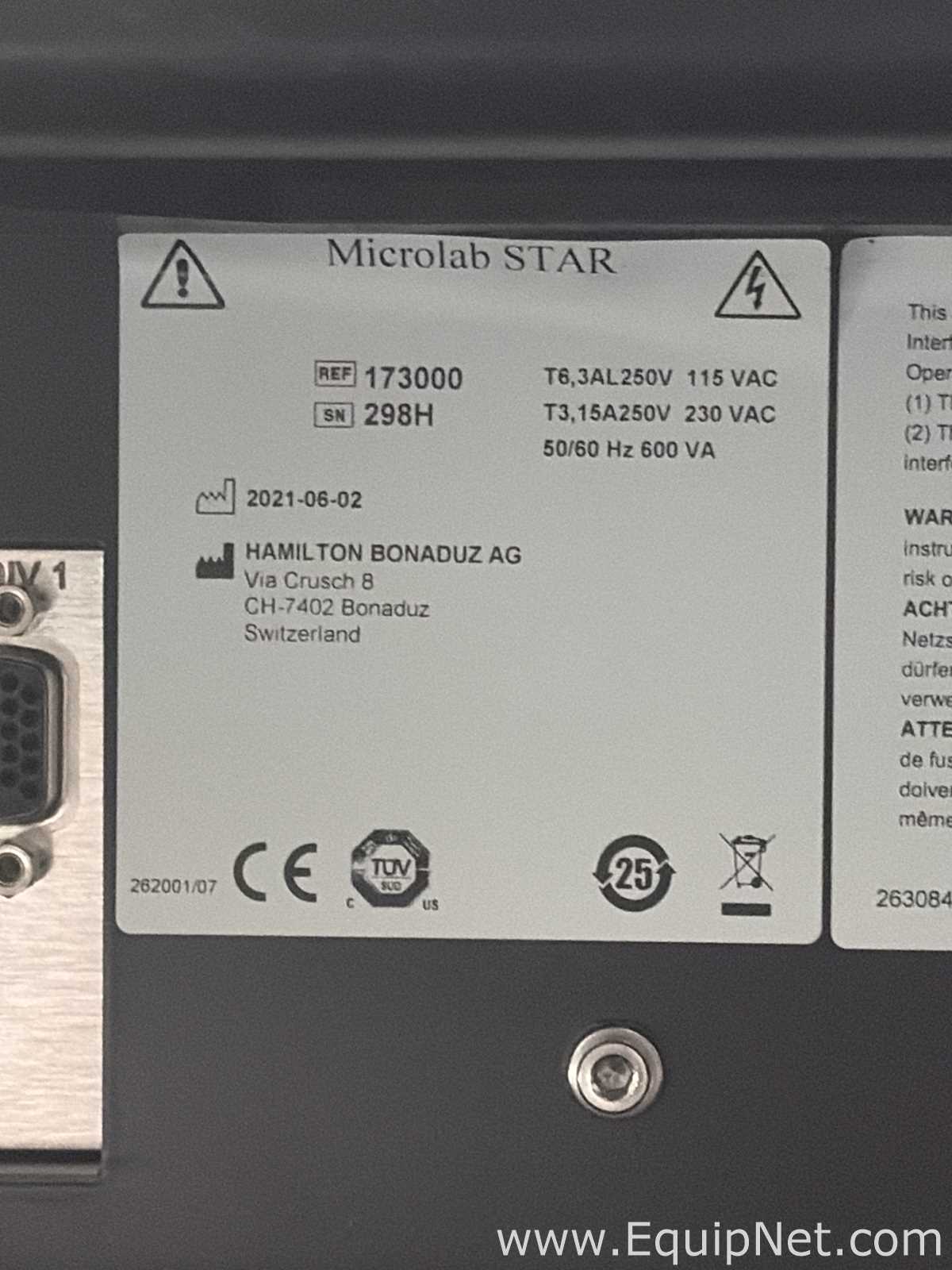 Manipulador de Líquidos Hamilton Microlab Star (173000)