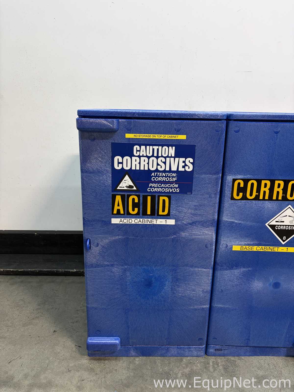 Lot of 5 Uline Poly Corrosive Safety Cabinet