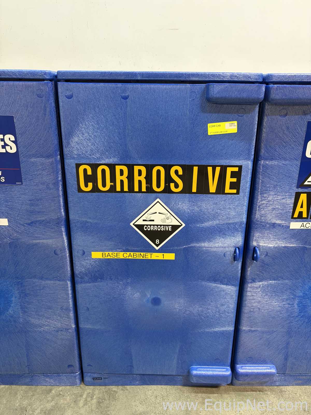 Lot of 5 Uline Poly Corrosive Safety Cabinet