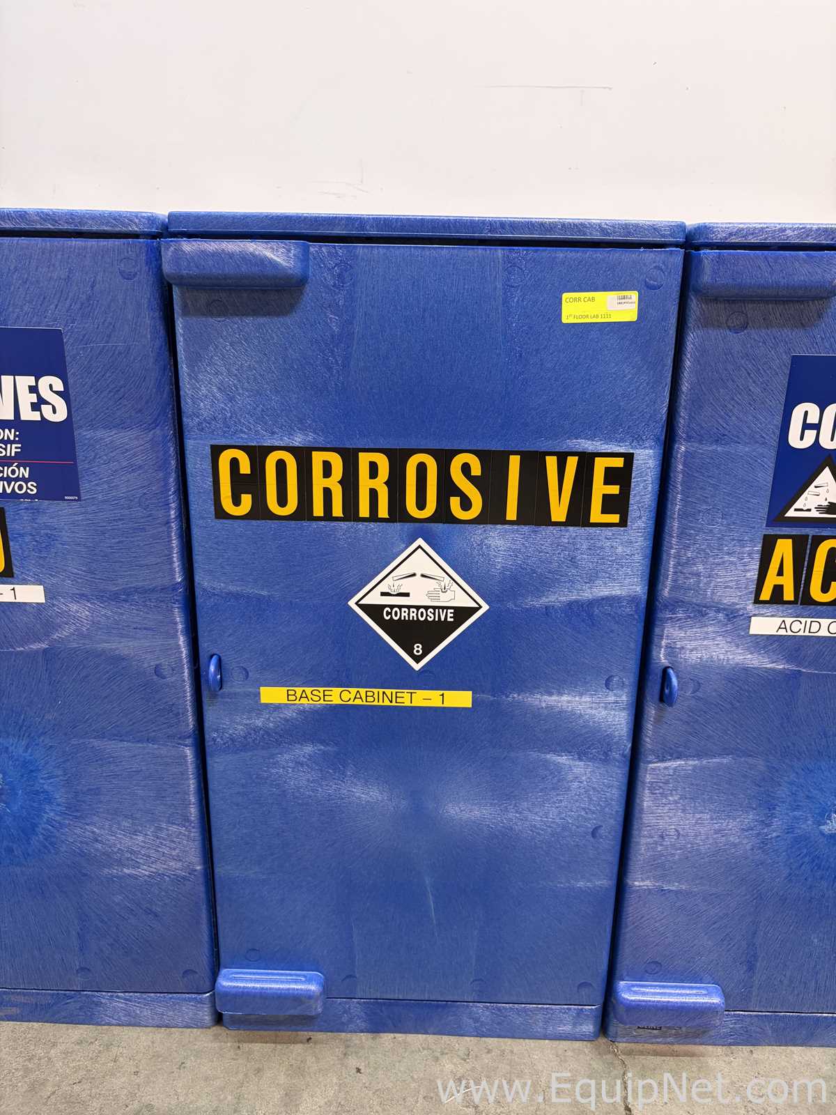 Lot of 5 Uline Poly Corrosive Safety Cabinet