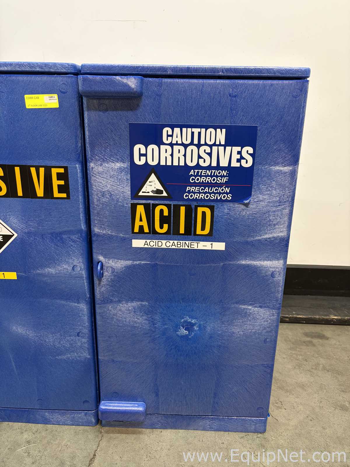 Lot of 5 Uline Poly Corrosive Safety Cabinet