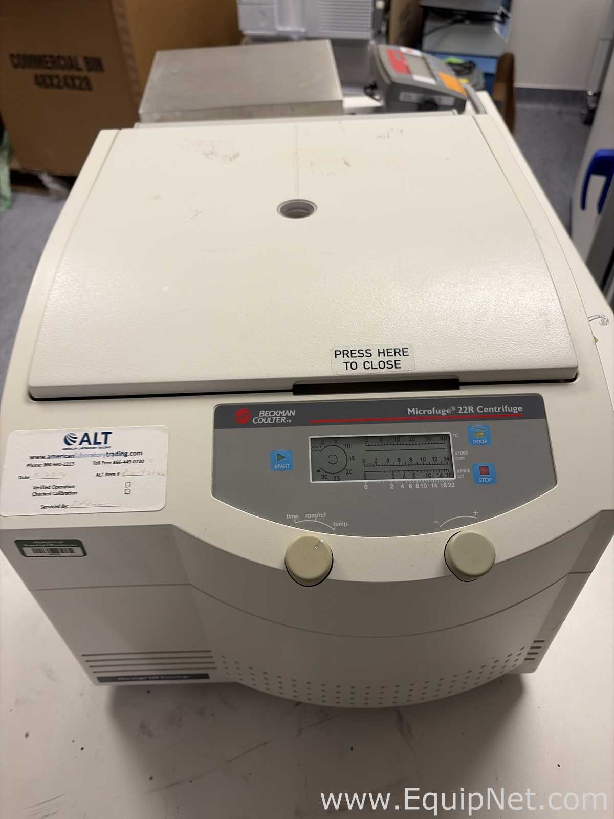 Centrífuga para Laboratórios Beckman Coulter Cat No 368826