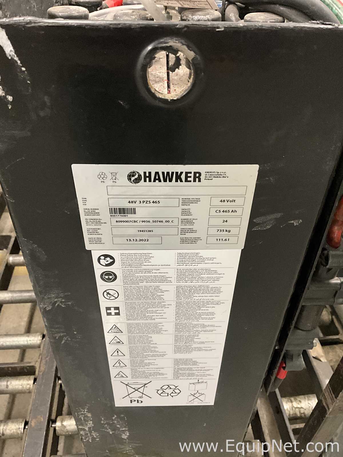Equipamento de Distribuição de Energia Hawker Inc 48V3PZS465