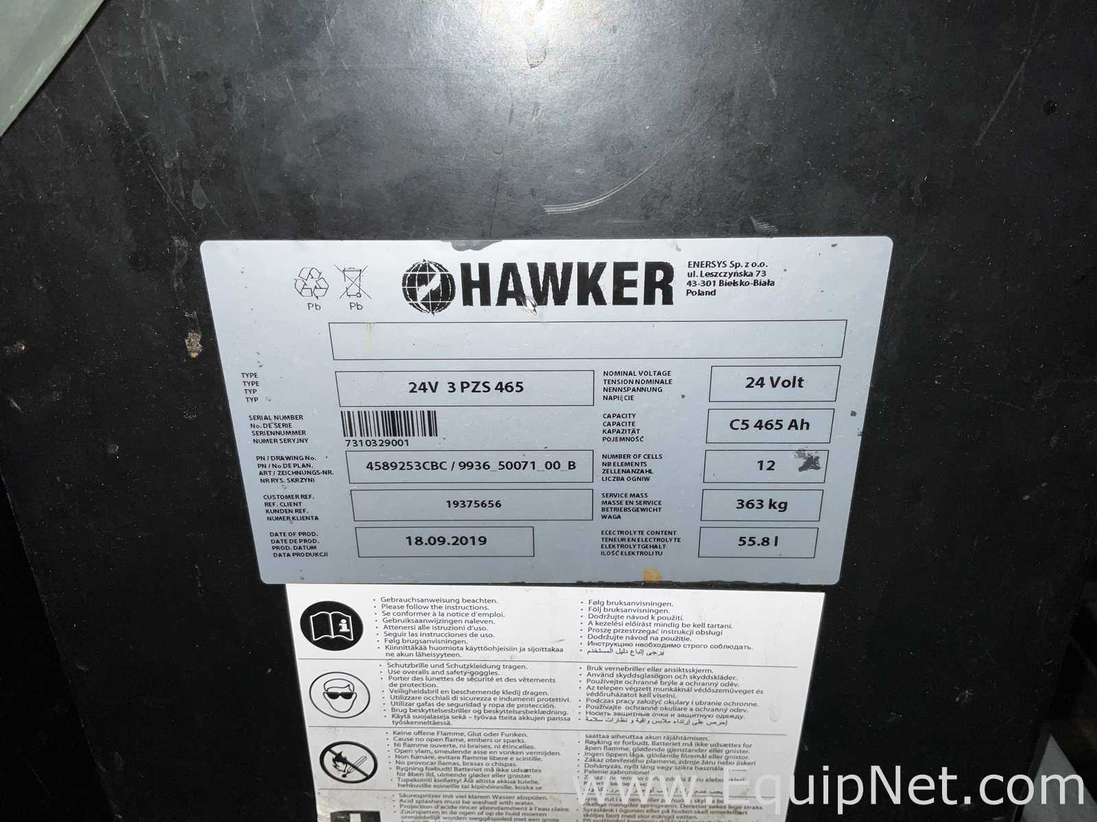 Equipamento de Distribuição de Energia Hawker Inc 24V3PZS465