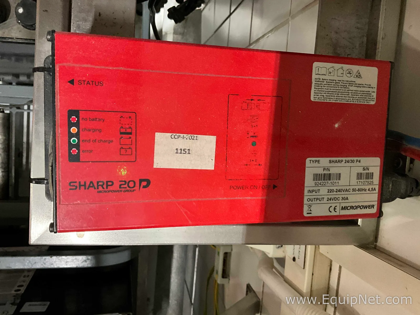 Micropower SHARP 24/30 P4 Battery Charger For 24V Batteries