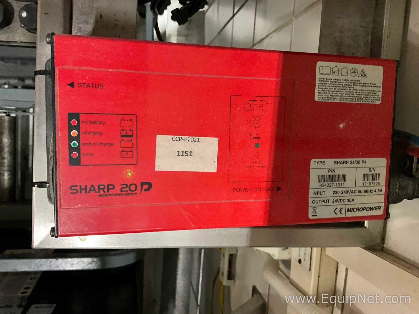 Micropower SHARP 24/30 P4 Battery Charger For 24V Batteries
