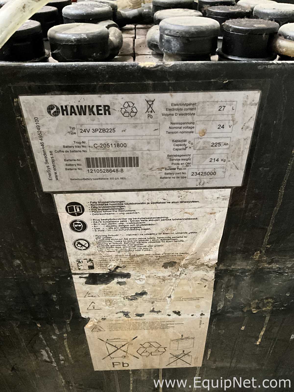 Hawker GmbH 24V3PZB225 Fork Lift Battery