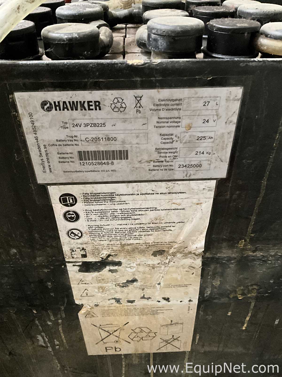 Hawker GmbH 24V3PZB225 Fork Lift Battery