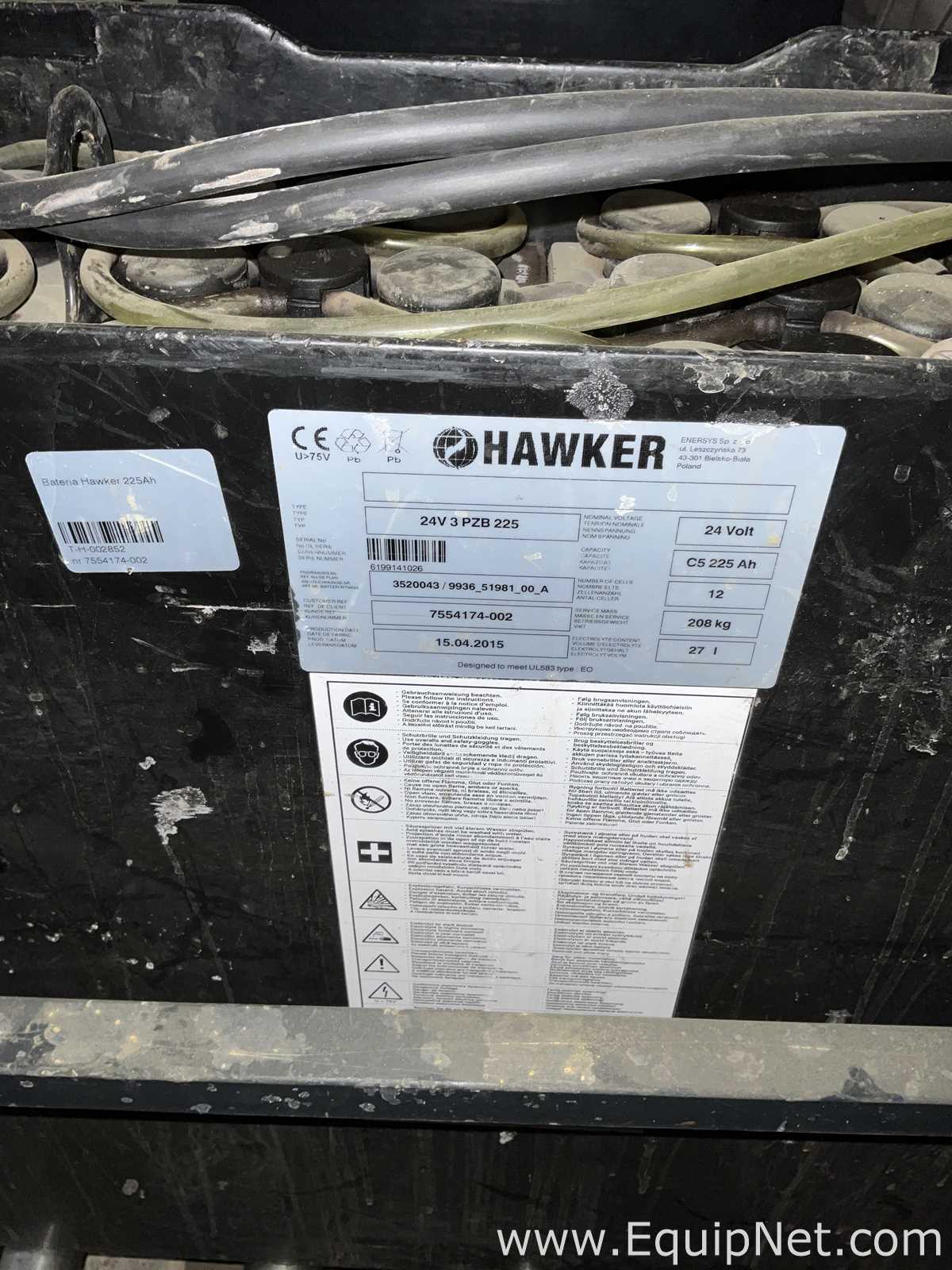 Hawker GmbH 24V3PZB225 Fork Lift Battery