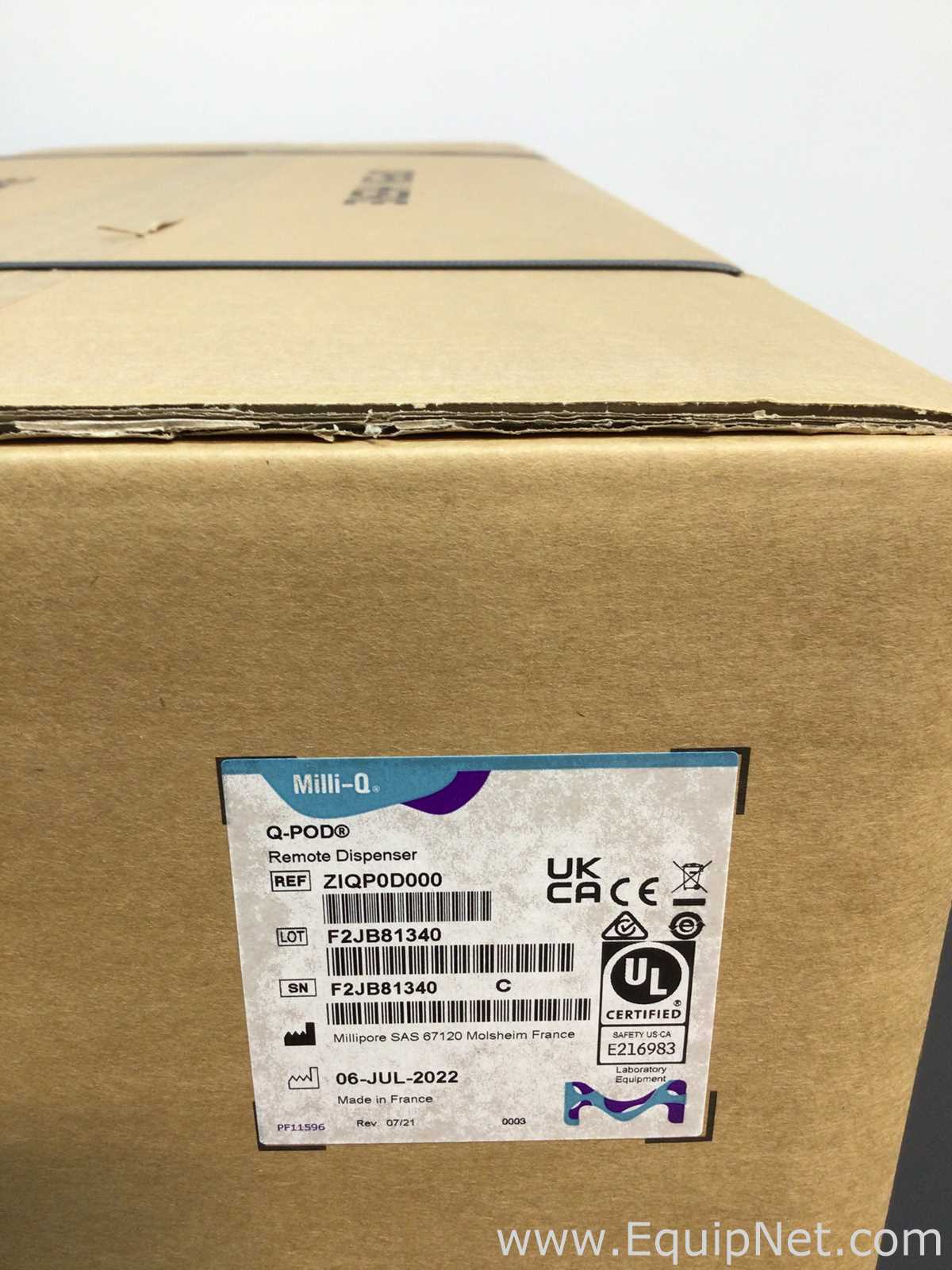 Unused Milli-Q Q-POD Remote Dispenser With Connector 2m S2Q