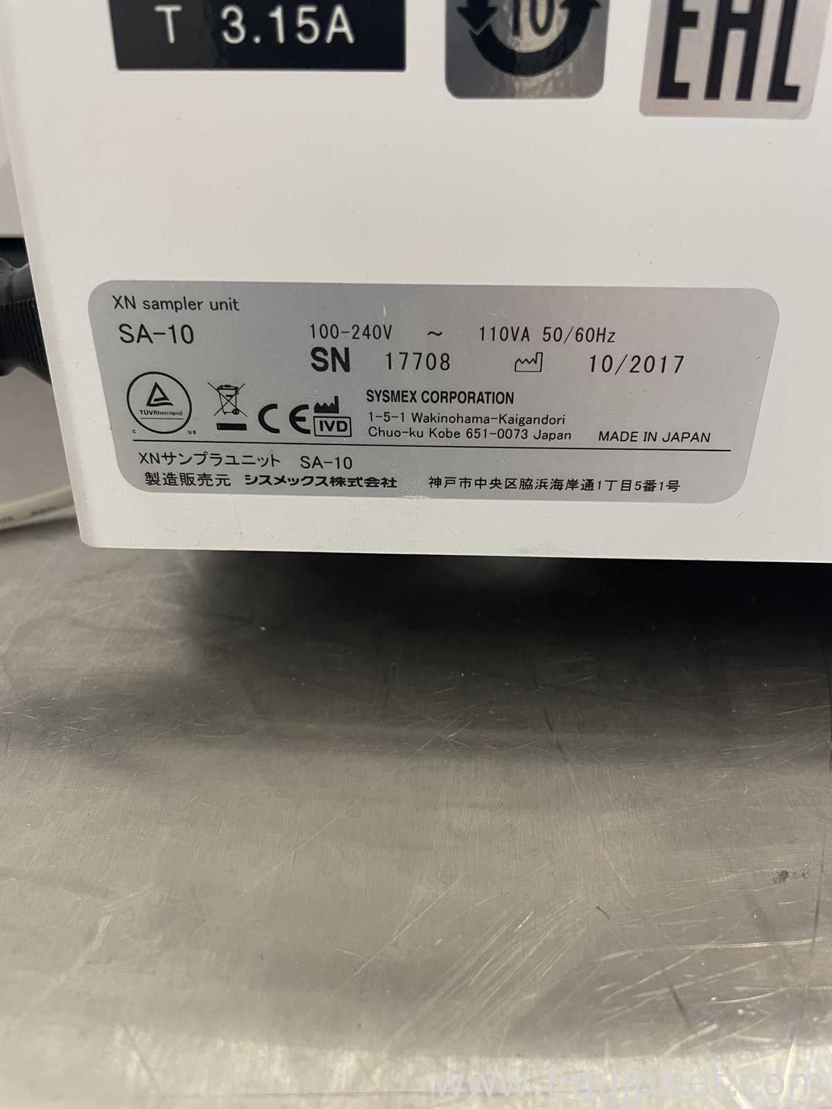 Sysmex XN-10 Automated Hematology Analyzer
