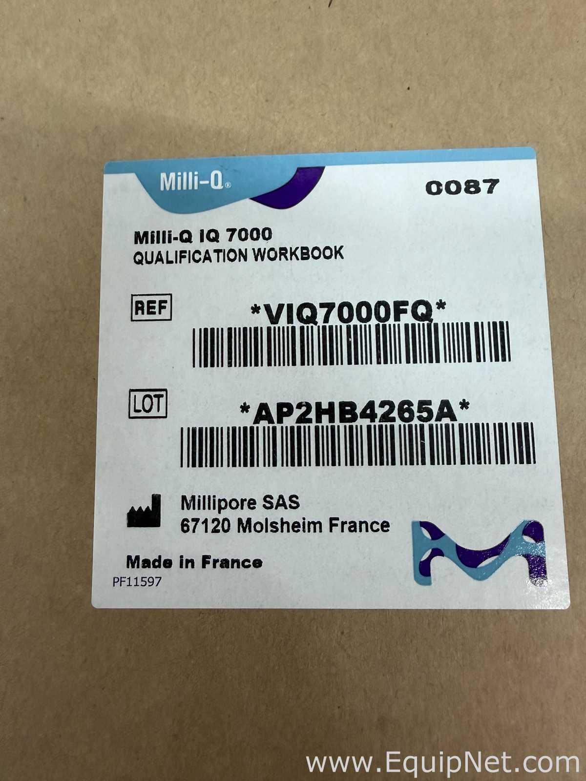 Sistema de Purificación y Destilación de Agua Millipore Milli-Q IQ 7000. Sin usar