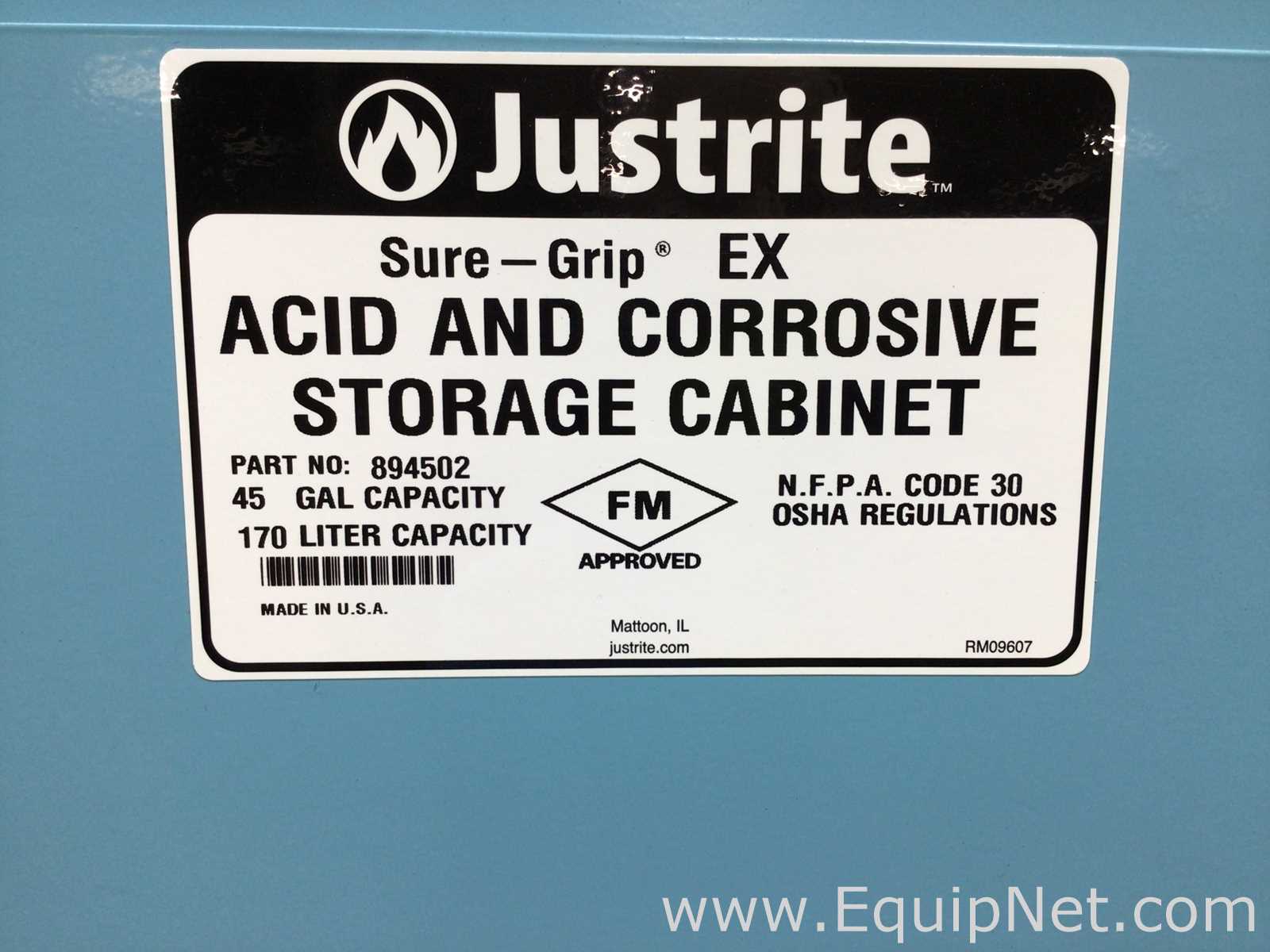 JustRite Sure-Grip EX Acid And Corrosive Storage Cabinet