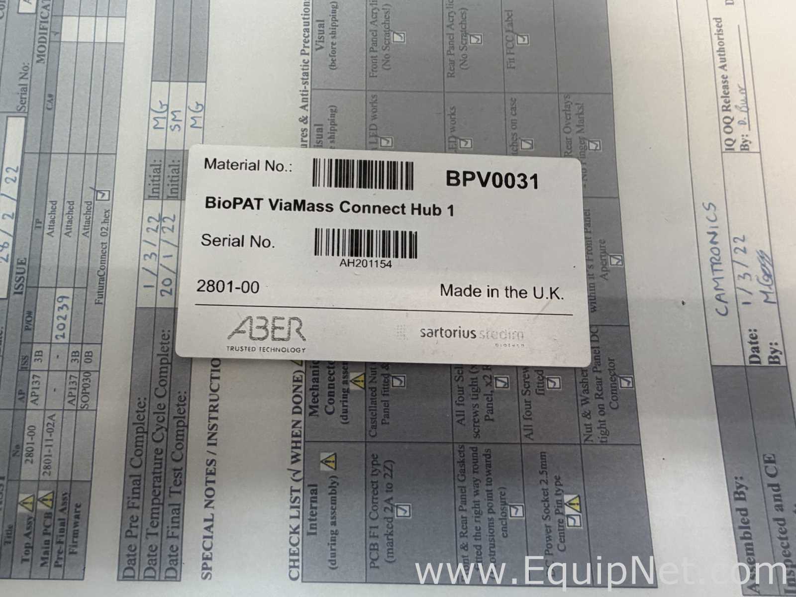 Lote de  Biorreactor Sartorius 