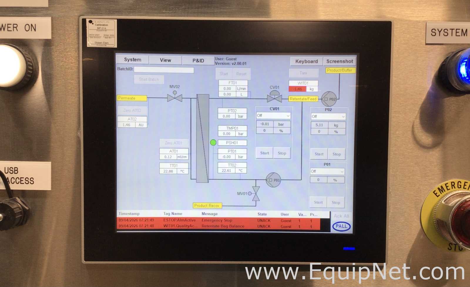Pall Corporation CM150 SUTFF Single Use Tangential Flow Filtration System