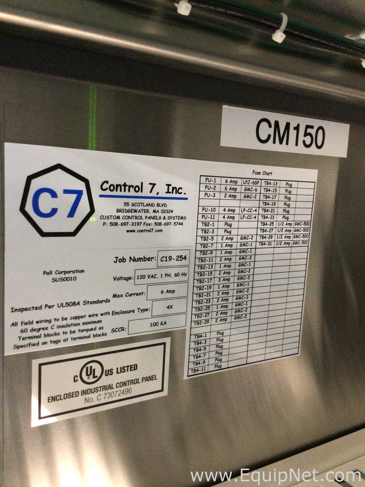 Pall Corporation CM150 SUTFF Single Use Tangential Flow Filtration System