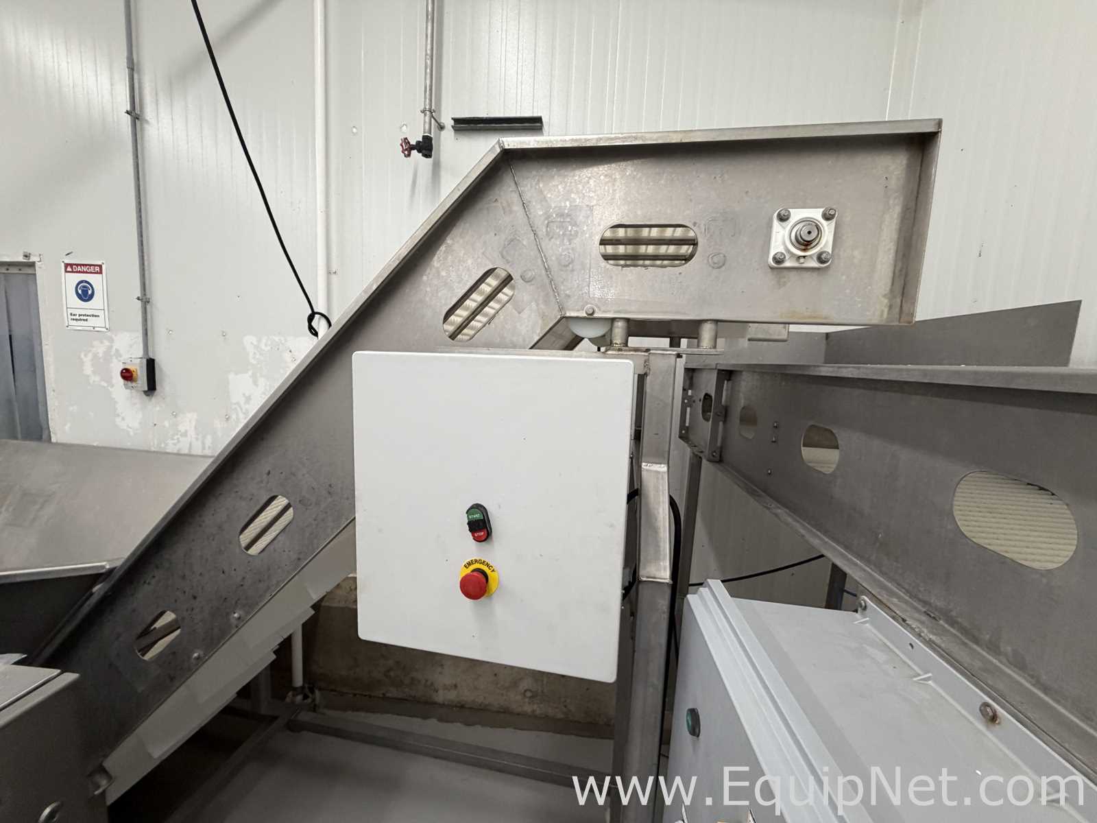 Flighted Incline Conveyor with Hopper