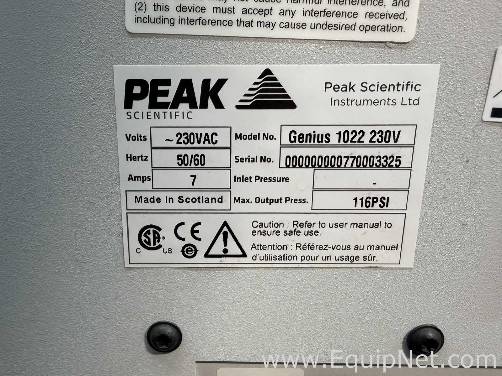 Generador de Nitrógeno PEAK Scientific Genius NM32LA-A