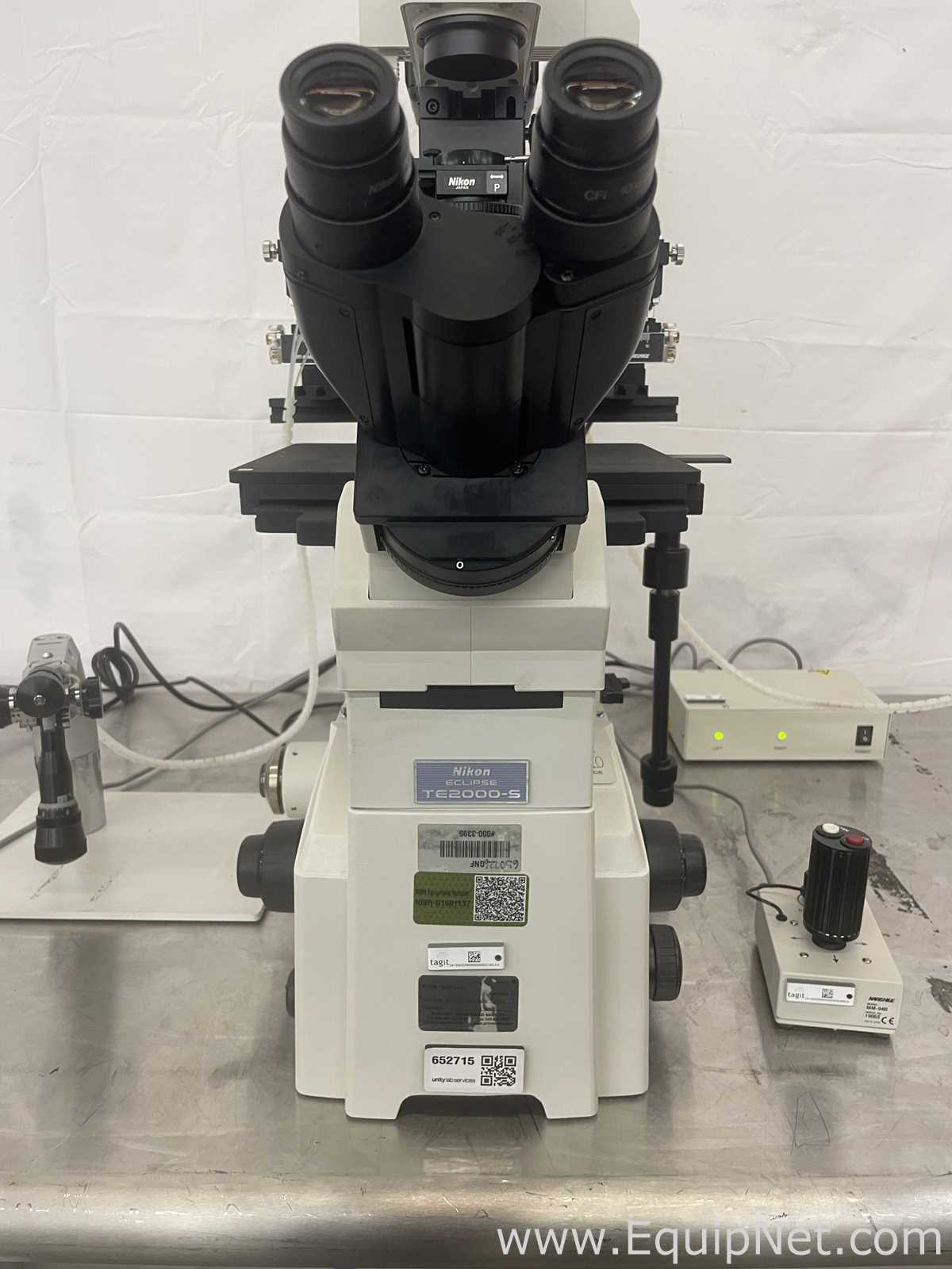 Nikon Eclipse TE2000-S Microscope With 4,10,20, and 40x Objectives