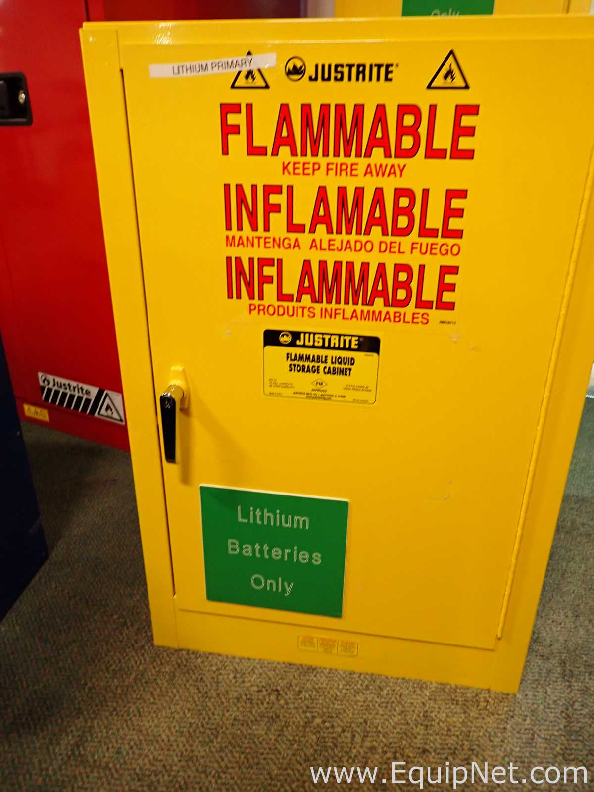 Gabinete de Almacenamiento de Inflamables JustRite Requisitos de aire 12 GALS.  12 Galones