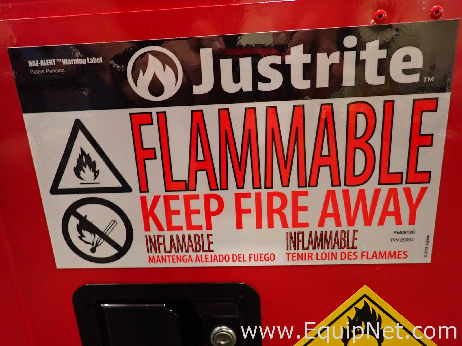 Gabinete de Almacenamiento de Inflamables JustRite Requisitos de aire 4 GALS.  4 Galones